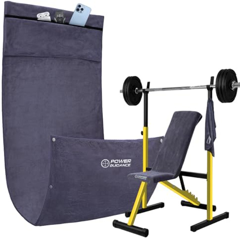 POWER GUIDANCE Ensemble de Serviettes de Sport Ultra absorbantes et compactes,Serviette de Sport en Microfibre,avec Poche zippée,pour la Salle de Sport l'entraînement,Lavable en Machine (Violet Gris)