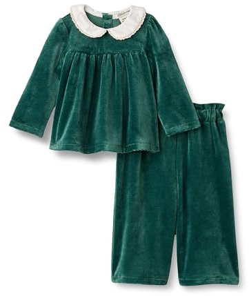 Amazon Essentials x Sofia Grainge Ensemble en Velours Côtelé Fille, Vert Foncé, 4 ans