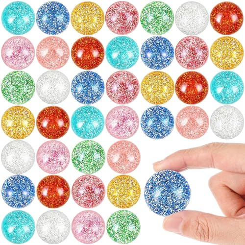 Seamart 30 Stück Flummies für Kinder, Partytütenfüller, Glitzer Gummibälle, Geburtstagsgeschenk, Schulpreis (32mm)