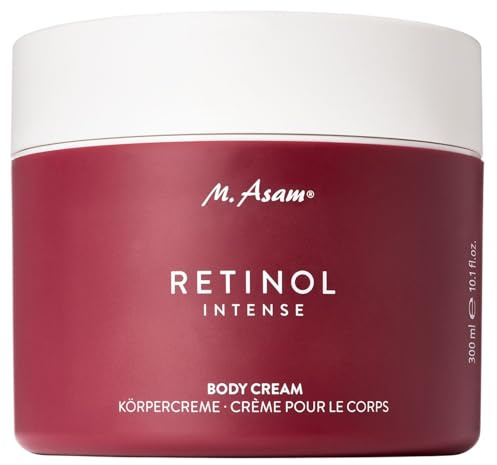 M. Asam RETINOL INTENSE Körpercreme (300ml) - pflegende Retinol Creme für trockene Haut, reichhaltige Bodylotion, Feuchtigkeitscreme und Körperlotion mit Jojobaöl, regenerierende Skin Care