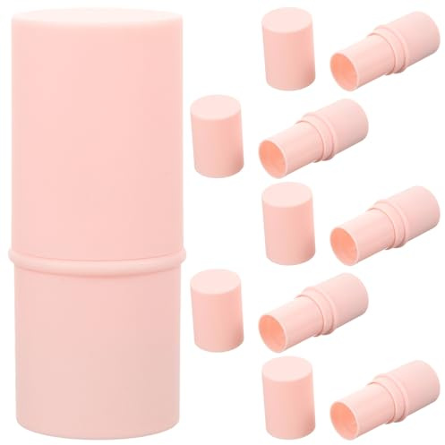 DIYEAH Tubi Vuoti Contenitori Ricaricabili 6 Pezzi in Plastica Rosa per Balsamo Labbra per Conservazione e Viaggi