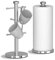 Morphy Richards 974028 Accents Kitchen Roll Holder and Mug Tree Set, Stainless Steel, Silver, 15 x 15 x 34.5 cm