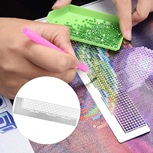 Diamond Painting Linjal, DIY Rhinestone Broderi Painting Linjal Dot Drill Tillbehörsverktyg för DIY Diamond Painting Supplies
