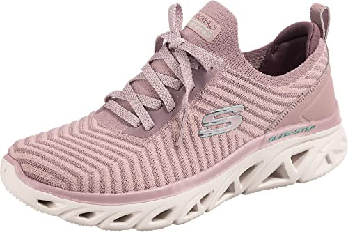 Skechers Glide-Step Sport New Damen,Frauen Halbschuhe,Sportschuhe,Schnürschuhe,atmungsaktiv,Halbschuhe,straßenschuhe,Violett,41 EU