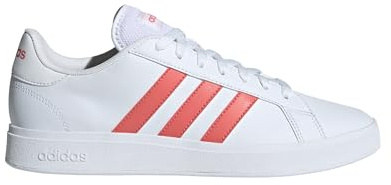 adidas Men's Grand Court Base 2.0 Shoes, Cloud White/preloved Scarlet/Cloud White, 9.5 UK