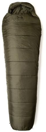 Snugpak The Sleeping Bag WGTE with Isofibre Insulation - Cold Weather Rated, Lightweight, Compact Mummy Sleeping Bag with Compression Sack for Camping, Hiking - Drawcord Hood & Dual-Zip (Olive)