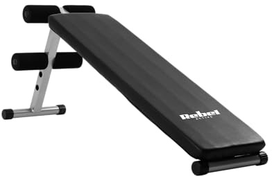 REBEL ACTIVE RBA-2004 - Panca obliqua per esercizi addominali, colore: Nero