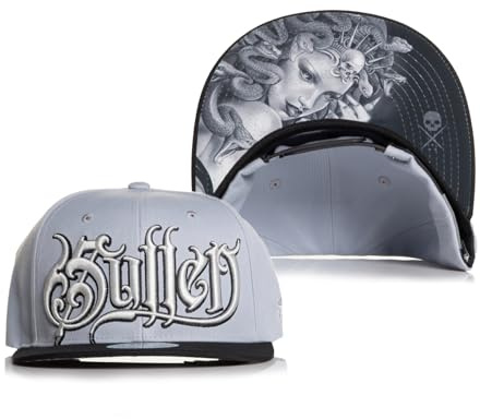 Sullen Clothing Snapback Cap Medusa Tattoo Basecap Mütze Kappe Schlange Schädel