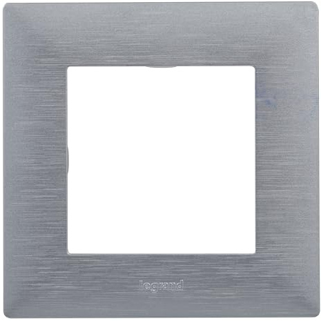 LEGRAND Marco individual de la gama Niloé Step para instalación componible, Color Inox, 398287