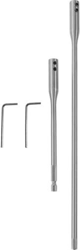 GRIRIW Jeu de Rallonges de Foret en Acier à Haute Teneur en Carbone 4 Pièces 150 MM et 300 MM Tiges d'Extension Hexagonales Compatibles Mèches à Bois Outils à Main pour Menuiserie et