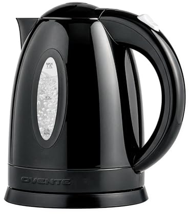 OVENTE 1.7L Electric Tea Kettle, Fast Boiling Water Heater, Black KP72B