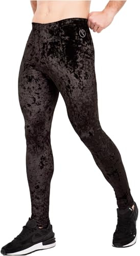 Kapow Meggings Velvet Men's Leggings, Plush 4-Way Stretch Tights for Festivals, Parties, Streetwear, Lounging & Everyday Wear