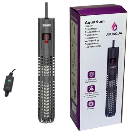 JULIAQUA - Calentador para Acuario Calentador de Acuario ecológica Ajustable 50 W/100 W/200 W/300 W/500 W(200 W)