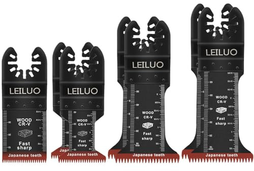 LEILUO 7 extra japanska oscillerande sågblad med flera verktyg | 55/70 mm djupa djupsnitt i trä och plast. Lämplig för DeWalt, Makita, Milwaukee och mer