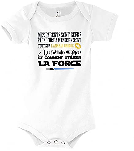 Body Bébé Humour - Parents geeks référence films - Idée Cadeau Naissance