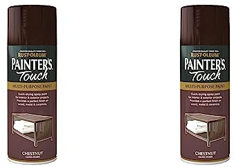 Rust-Oleum AE0040006E8 400ml Painter's Touch Spray Paint - Chestnut Gloss (Pack of 2)