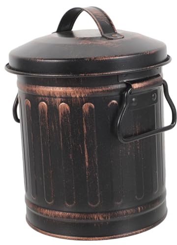 Uonlytech Multifunzionale Secchio per Cenere con Coperchio Secchiello per Cenere Secchio per Carbone in Metallo Contenitore per Cenere Contenitore per Pellet per Bracieri per