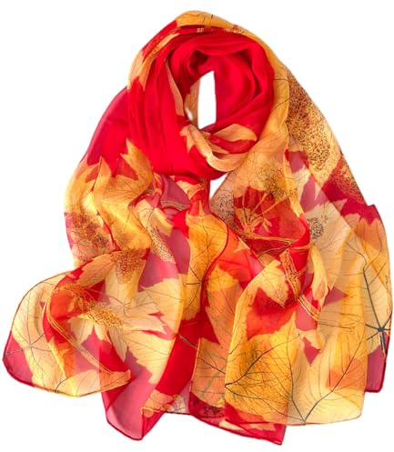 FAIRYGATE Foulard Imprimés avec Fleurs Foulards Fleur Hautes Scarf High Flowers Taille 160 cm x 50 cm Unique Femme Accessoires Tendance Esthétiques B7209