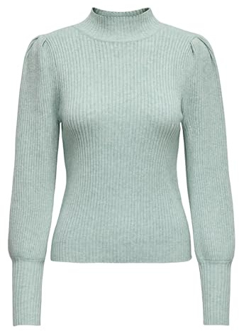 Onlkatia L/S Jersey de Cuello Alto KNT Noos, Gray Mist, XS