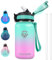 Grsta Trinkflasche Kinder, 500ml Trinkflasche Edelstahl, Trinkflasche mit Strohhalm für Kohlensäurehaltige Getränke, Trinkflasche Auslaufsicher, Leicht zu Reinigen, für Kindergarten, Büro, Outdoor