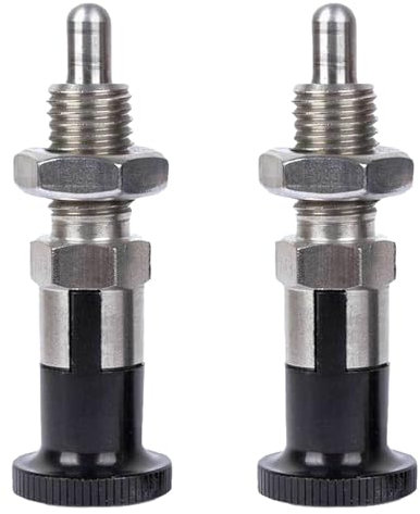 2 pasadores de émbolo de resorte de acero inoxidable M6 M8 M10 M12 M16 con perilla de bloqueo automático, pasador de bloqueo retráctil de liberación rápida for cajas de herramientas y aplicaciones mec