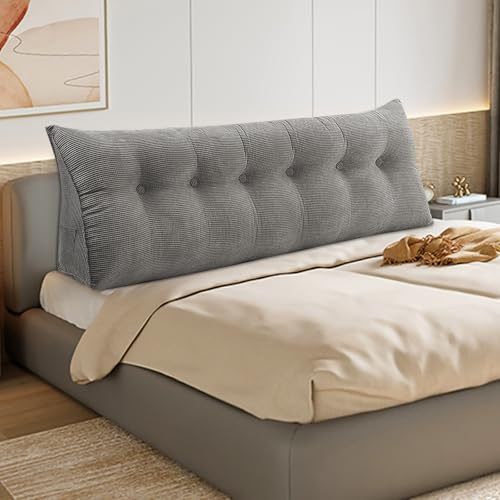 OHMG 180CM Coussin de Lecture pour Lit, Coussin Dossier Canapé, Coussin Compensé Triangulaire, Coussin Lombaire en Coin, Support De Positionnement, Doux et Confortable ﻿