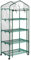 Outsunny Gewächshaus mit Rolle, Regale, winterfest Foliengewächshaus aus Stahl, Treibhaus für Balkon, Garten, Tomatenhaus 69 x 50 x 165 cm, Tomatengewächshaus für Tomaten, Blumen, Pflanzen Transparent