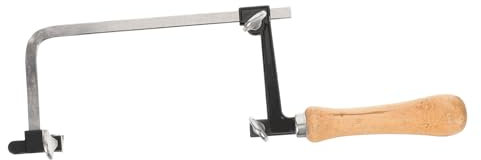 BAZEITFLOW Seghetto Portatile a Forma Di u Manico in Legno, Telaio Arco Per Gioielli, Strumento Durevole Per Taglio Preciso e Lavorazione Fai Da Te, Mini Seghetto Leggero Per Intaglio e Traforo