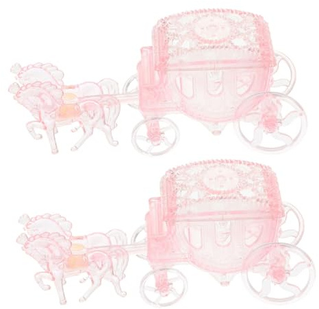 TOPPERFUN 2piezas Caja de Dulces de Boda Forma de Carruaje Paquete de Obsequio Contenedor para Dulces para Bodas Fiesta de Cumpleaños