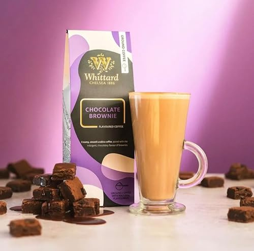 Whittard Chocolate Brownie Flavoured Coffee, Ground Arabica Coffee 200g