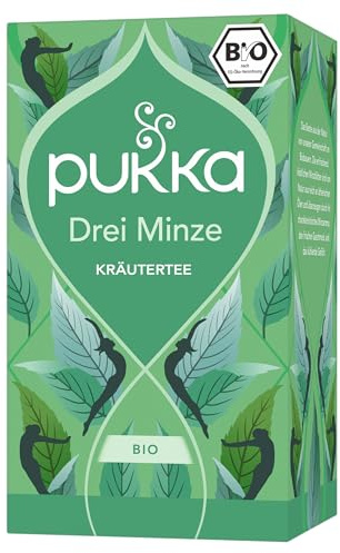 Pukka Bio Kräutertee Drei Minze, Pfefferminze & Grüne Minze, 20 Beutel
