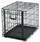 MidWest Homes for Pets Ovation Single Door Small Folding Metal 60.96cm (24-Inch) Long Dog Crate with Divider Panel, Floor Protecting Feet, Leak-Proof Dog Pan, Small Dog Breed, 1924, Black