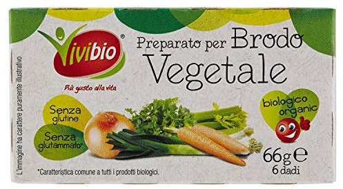 Vivibio, Preparato per brodo vegetale bio, senza glutine, 66g