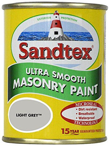 Sandtex 150ml Tester Pot Light Grey Ultra Smooth Masonry Paint