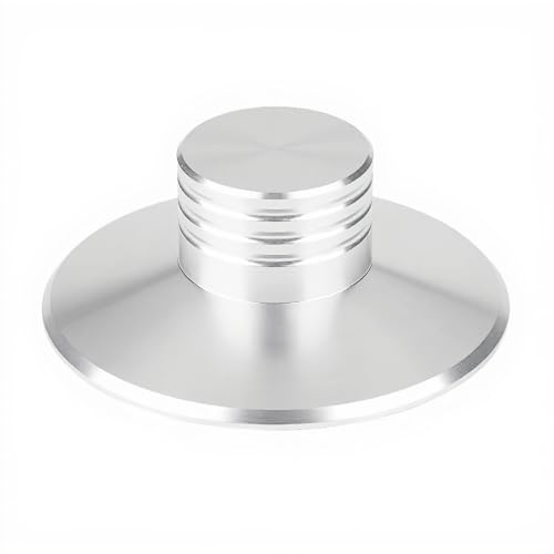Tosuny Skivvikt Clamp LP skivspelare metall skivstabilisator för LP skivspelare (silver)