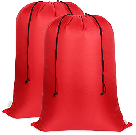 Asonen Lot de 2 grands sacs à linge avec cordon de serrage bidirectionnel 68 X 90CM, résistants aux déchirures, portables, grande capacité pour étudiants, appartements, voyages, vacances, collège