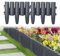 UISEBRT Rasenkante Kunststoff 2,8m Holz Optik Beeteinfassung Mähkante, Beetumrandung Rasenkante Wetterfest Gartenpalisade Garden Border Beetzaun, 1 Element (L x H): 28 x 24cm, Anthrazit