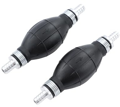 TOPWAY 2 Pezzi 10mm/12mm Pompa Manuale per Carburante in Gomma Petrol Gasolio Pompa di Lampadina Sifone Trasferimento per Auto Fuoribordo Motore Barca Olio Acqua