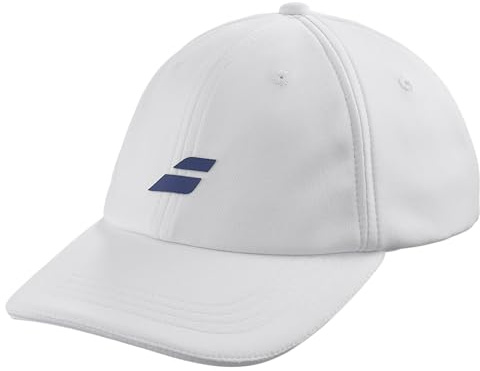 Babolat, Leichte und Bequeme Kappe mit UV-Schutz, Einheitsgröße, Farbe Weiß, Schnelltrocknend, Verstellbar im Rücken, Ideal für Sport und Outdoor-Aktivitäten.