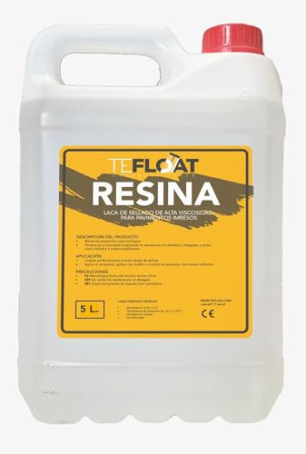 Resina - Barniz para Hormigón Impreso al agua - Protege el Suelo penetrando en el poro, Revive el color del Pavimento de Hormigón (5 litros)