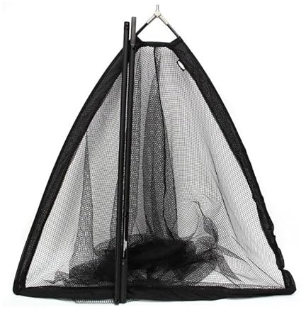 CarpDeal Angelkescher Karpfen Kescher Set 107cm Groß mit 2 TLG. Carbon Stange V2A CNC V-Block Profi Carp Net Angeln 1,80m Handle Netz Friedfisch Raubfisch