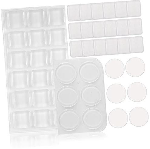 Angoily 54piezas Topes De Puerta Transparentes Adhesivos para Muebles Reducen Ruido Materiales Silicona