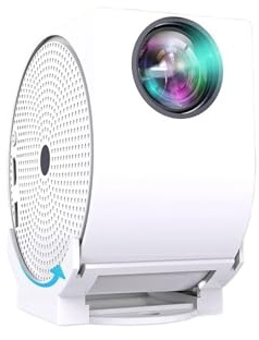 Miniproyector 4K con Wi-Fi 6 y Bluetooth BT5.2, proyector portátil 4K HD 400ANSI, proyector Giratorio for películas y vídeos.(US Plug)