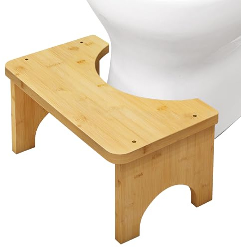 Tabourets De Toilettes En Boisz,37*20*17CM Tabourets De Toilettes Physiologique En Boisz,Tabouret Toilette,Toilette Squatty Bois Pour Adultes,Enfants,Anti-Constipation,Contre Flatulences(Coloris Bois)