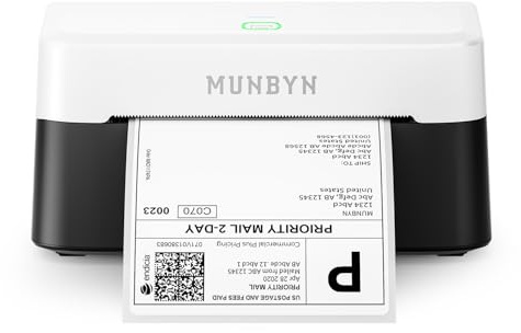 MUNBYN Bluetooth Thermal Label Printer RW403B, Wireless 4x6 Shipping Label Printer for Small Business, Compatible with Android, iPhone, Windows, Mac, Chromebook, Print Width 1.57-4.25