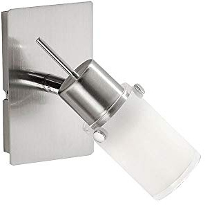 LeuchtenDirekt LED Deckenleuchte MAX LED, silber, 1xGU10/4W/3000K, Innenleuchte, IP20, Glas teillackiert, Leuchtmittel wechselbar, dreh- und schwenkbar, 11931-55