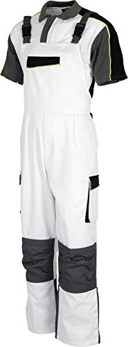 Work Team Peto Linea 5 Combinado en 3 Colores con Vivos Reflectantes. Hombre Blanco+Negro+Gris Oscuro M