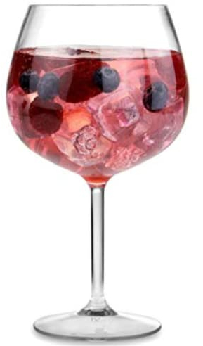 AIOS Avenue's - Vaso de cristal irrompible de plástico para globos o copas Capacidad 860ml