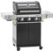 RÖSLE VIDERO G3-S Vario+ - Barbacoa de gas en color negro, 30 mbar, con 3 quemadores de acero inoxidable, zona de preparación adicional y quemador en el lateral, acero con recubrimiento de polvo