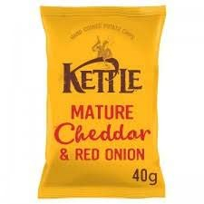 Kettle Crisps 18x40g (Mature Cheddar & Red Onion)